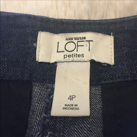 LOFT Chambray Dark Mid Rise Ann Taylor 235990 - 4P - Picture 3 of 3